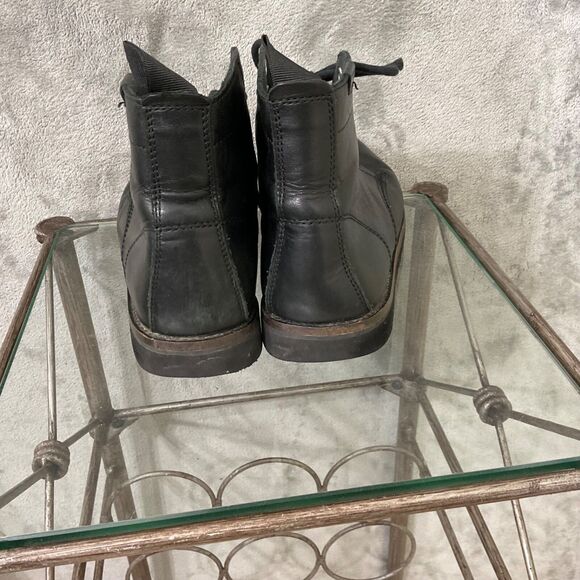 Vans Men's 8.5 High-Top Lace-Up Skater non canvas Boot 500664 Black - Picture 11 of 12